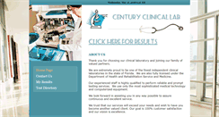 Desktop Screenshot of centuryclinicallabs.com
